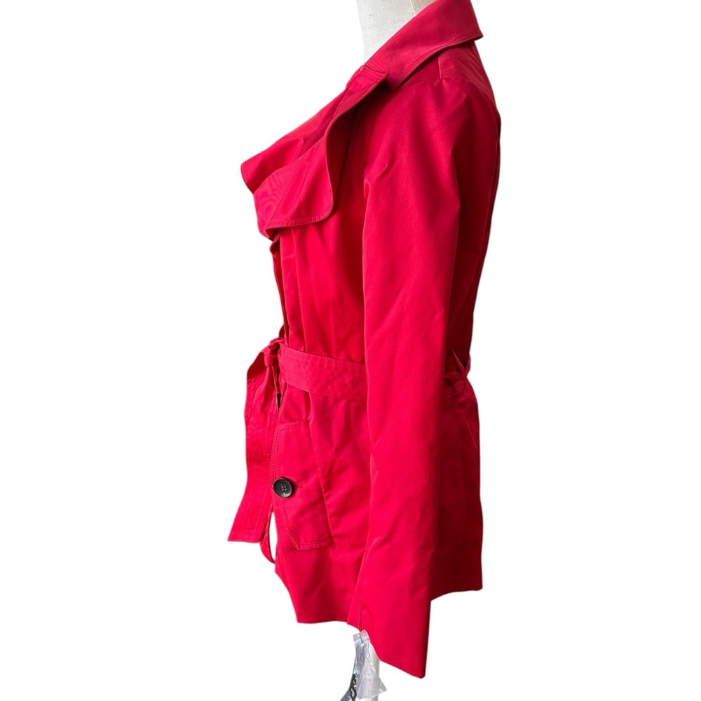 SANDRO Red Trench Coat - Picture 3 of 10
